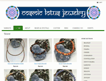Tablet Screenshot of cosmiclotusjewelry.com